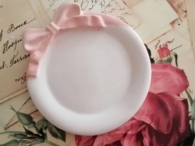 Molde silicona platito con moño 